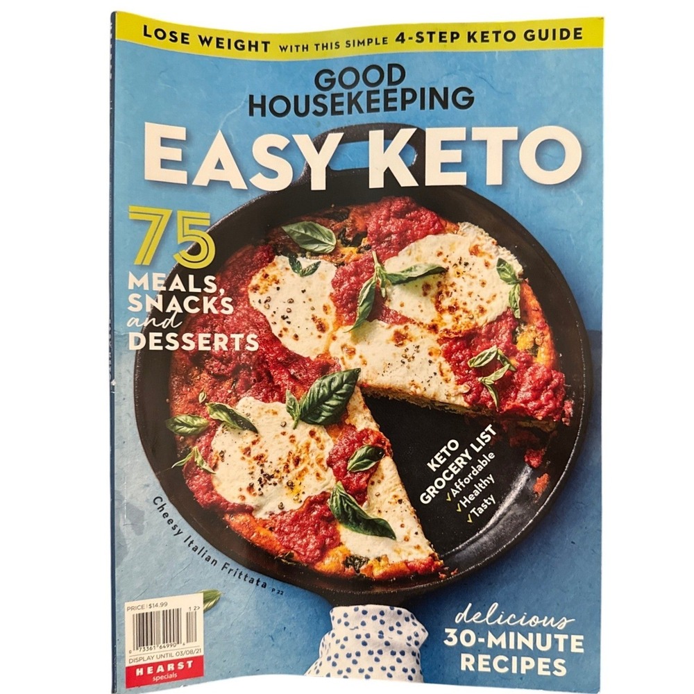 Good Housekeeping Easy Keto Magazine 75 Meals‎ Snacks Desserts Recipes